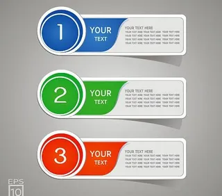 多彩贴纸标签矢量