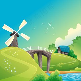 绿色背景矢量图