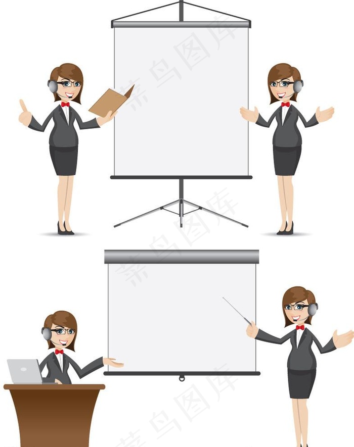 职业女性eps,ai矢量模版下载