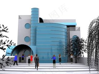 现代建筑3d模型下载模型下载 34