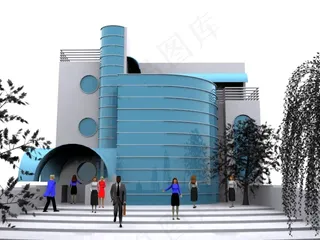现代建筑3d模型下载模型下载 34