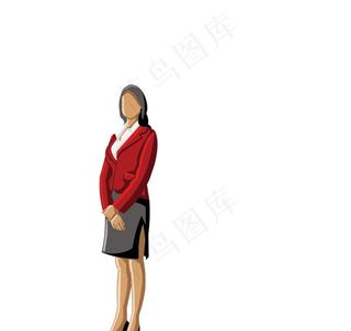 矢量商务女图片