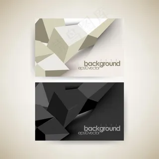 抽象几何形卡片设计矢量素材 抽象几何形卡片设计矢量素材