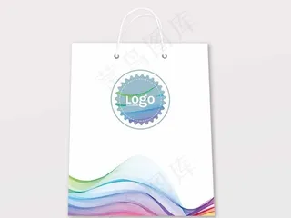 蓝色商务科幻手商务通用手提袋设计