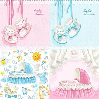 卡通婴儿用品矢量素材