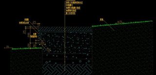 椭圆水池边 条形石凳剖面图片