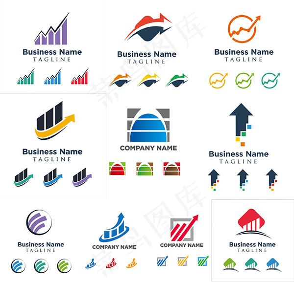 时尚信息图表LOGO设计矢量