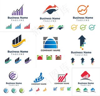 时尚信息图表LOGO设计矢量