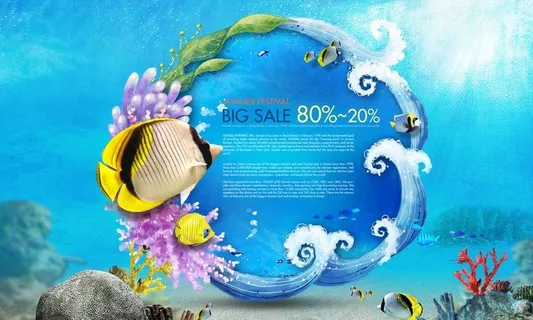 夏季促销海报图片