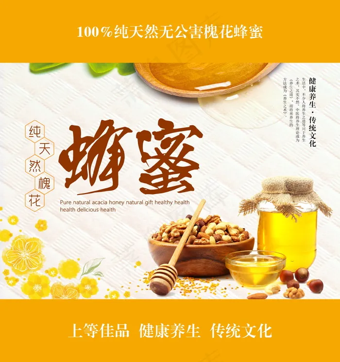 简约大气蜂蜜礼盒包装设计psd模版下载