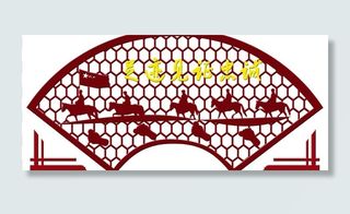 扇形镂空雕刻图片