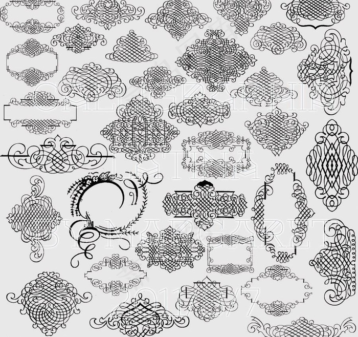 欧式华丽花纹线条图片