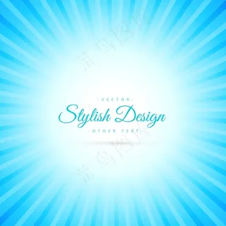 蓝色放射光线背景素材