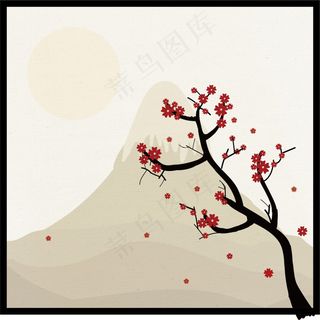 和风樱花背景素材