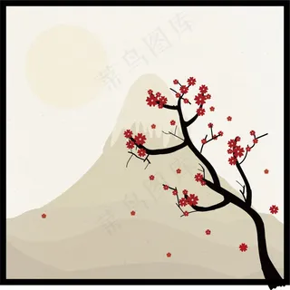 和风樱花背景素材