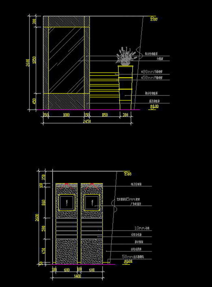 室内家装入口玄关立面图CAD图纸