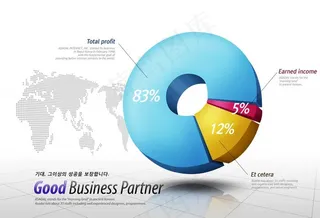 商业数据统计图表psd分层模板图片