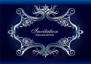 欧式题目花纹蓝色底