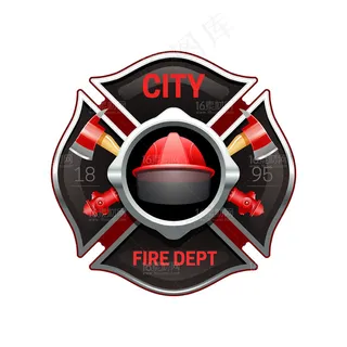 精美消防主题图标设计矢量素材