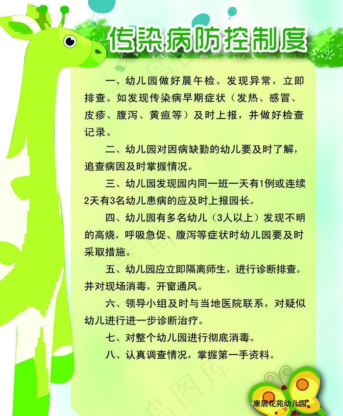 幼儿园制度牌图片psd模版下载