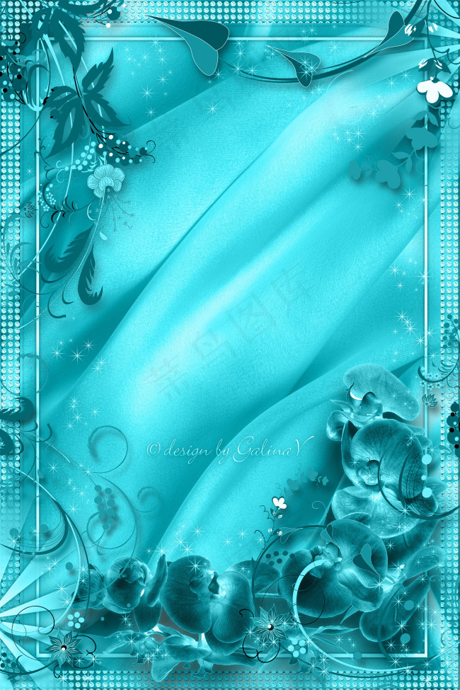 蓝色水晶背景(3000X4500(DPI:300))psd模版下载