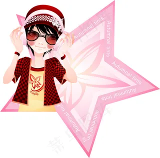 青春少女 女性世界 矢量人物 AI...