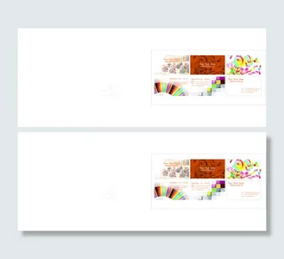 美甲店名片设计可爱色彩鲜明名片模板