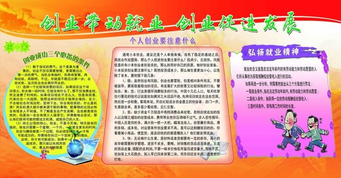 创业带动就业创业促进发展(6208X3246(DPI:72))psd模版下载