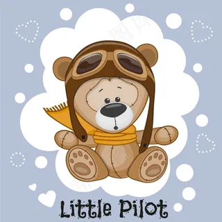 白色心形卡通熊图片