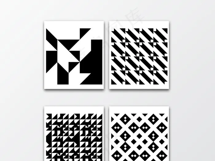 矢量素材黑白编织几何背景eps,ai矢量模版下载