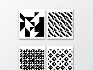矢量素材黑白编织几何背景