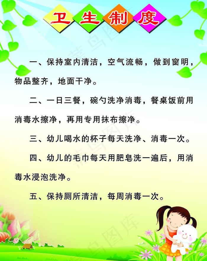 卫生制度图片(3543X4724(DPI:150))psd模版下载