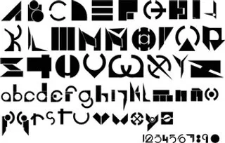 英文字母设计矢量图