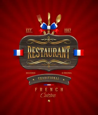 华丽餐厅菜谱封面矢量素材