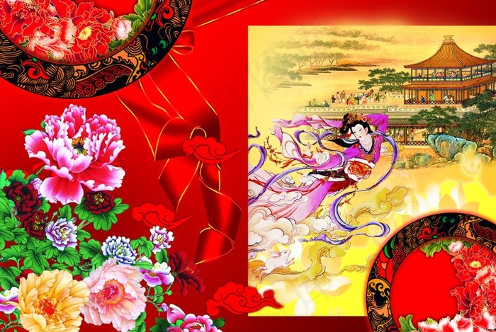 中秋月饼礼盒图片(3335X2480(DPI:300))psd模版下载