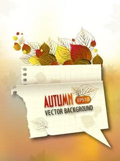 秋季果实与树叶矢量素材