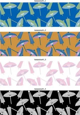 矢量雨伞花纹背景