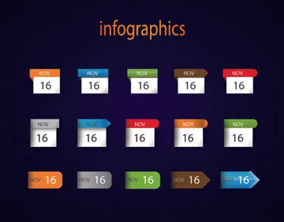 创造性的日历日期设计矢量素材1