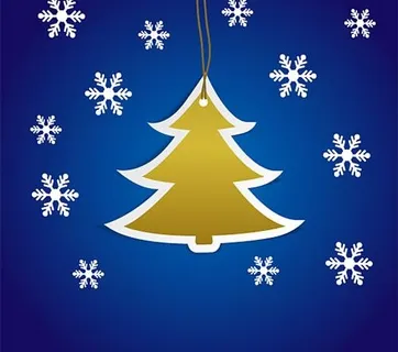 圣诞节蓝色背景矢量素材