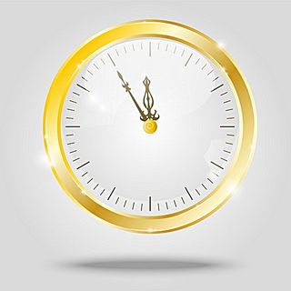 金色钟表时间