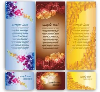 动感圆点方形六边形 展板名片卡片图片