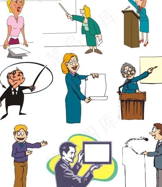 人物漫画图片cdr矢量模版下载
