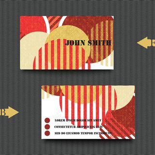 创意色彩名片矢量素材