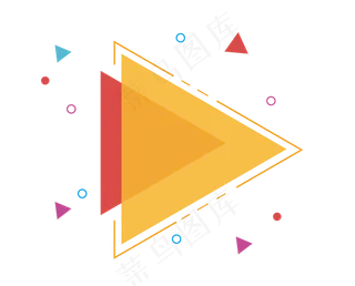 简约大气三角形边框标题栏