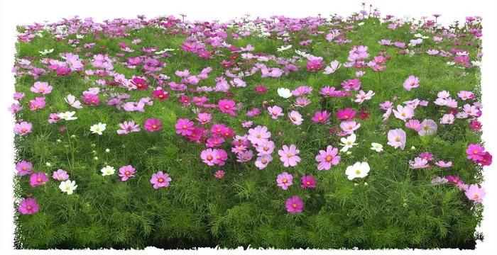 高清免抠植物波斯菊psd模版下载