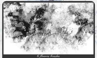 怀旧花卉笔刷复古花朵笔刷颓废效