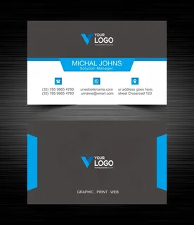 蓝色创意商务名片