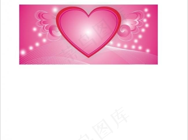 飞翔的爱心图片cdr矢量模版下载