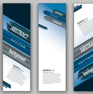 时尚色彩条幅模板矢量素材-2