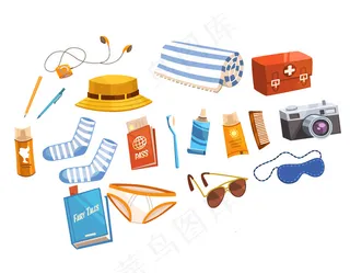 手绘服饰图标元素